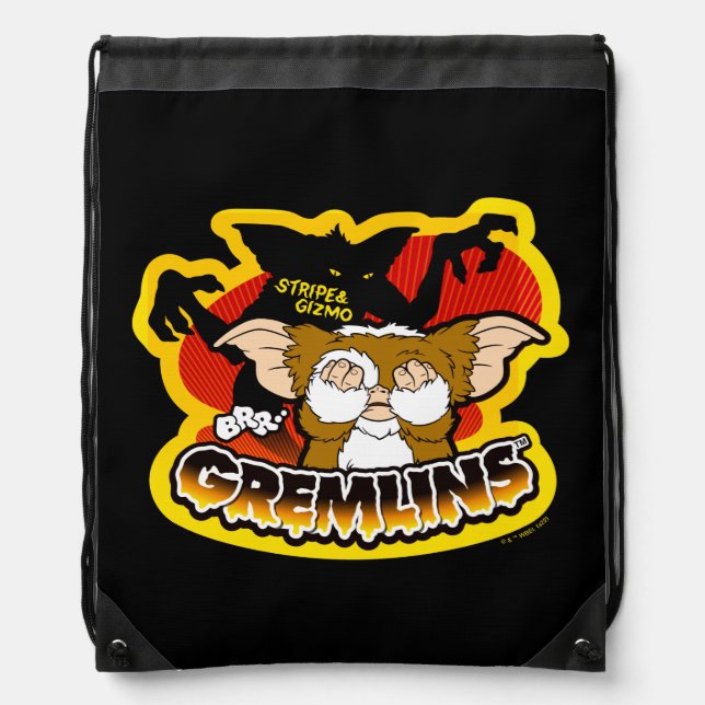 Gremlins | Stripe Scaring Gizmo Drawstring Bag (Front)