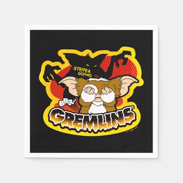 Gremlins | Stripe Scaring Gizmo Napkins (Front)