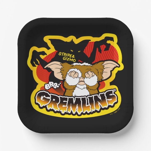 Gremlins | Stripe Scaring Gizmo Paper Plates (Front)
