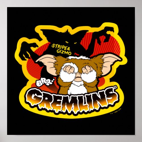 Gremlins  Stripe Scaring Gizmo Poster