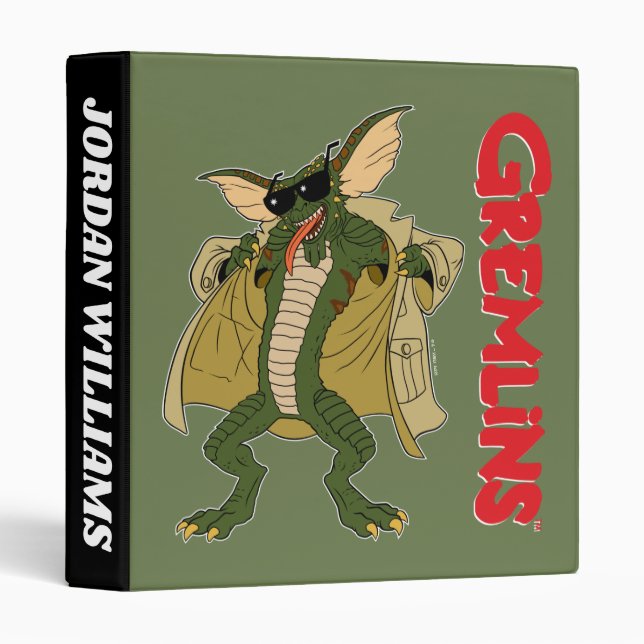 Gremlins | Stripe Trench Coat Flash 3 Ring Binder (Front/Spine)