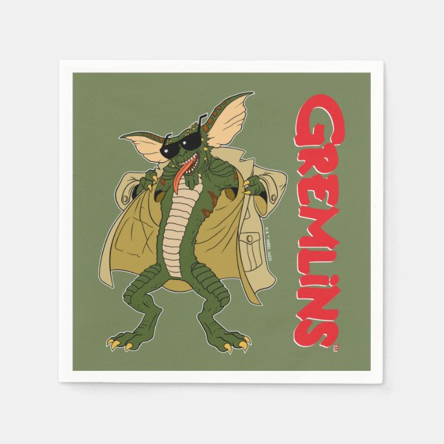 Gremlins | Stripe Trench Coat Flash Napkins (Front)