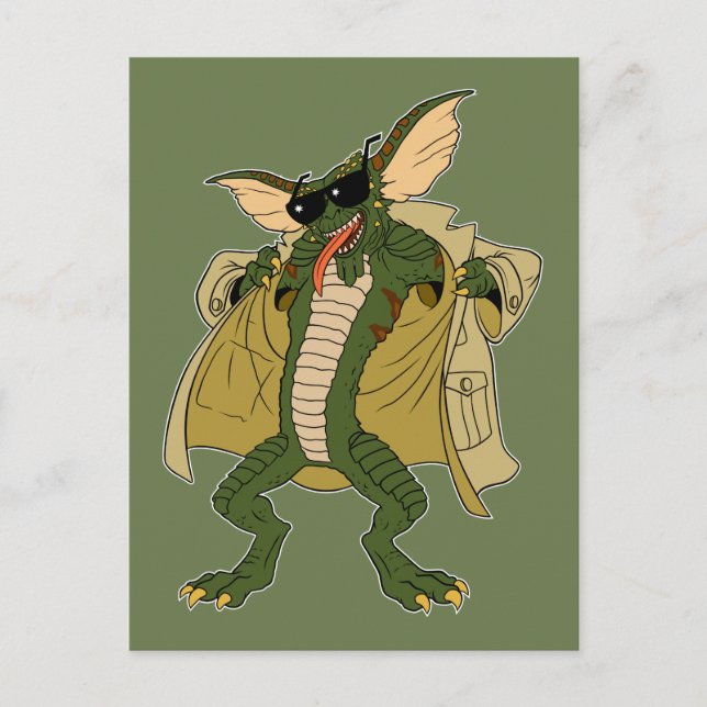 Gremlins | Stripe Trench Coat Flash Postcard (Front)