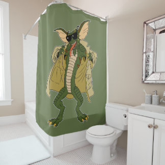 Gremlins | Stripe Trench Coat Flash Shower Curtain