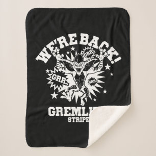 Gremlins Stripe We're Back Sherpa Blanket