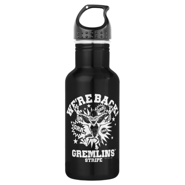 Gremlins | Stripe We're Back Stainless Steel Water Bottle (Front)