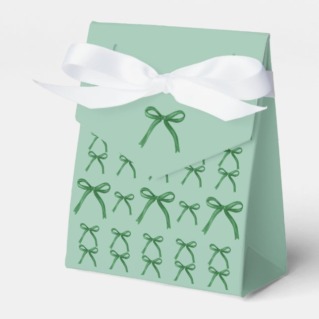 gren bow pattern favor boxes (Front Side)