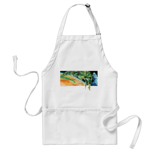 Gren Lanterns Flying in Space Adult Apron (Front)
