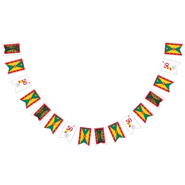 Grenada 2024 GRENADIAN 50th Independence Bunting Flags (All)