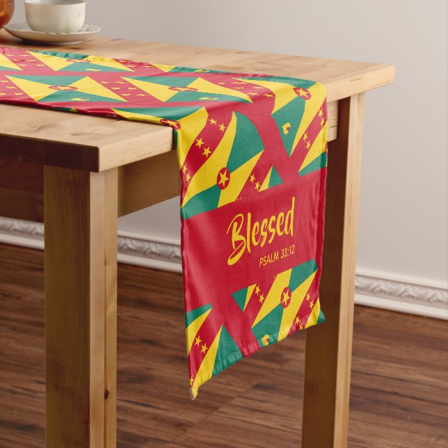 GRENADA Blessed Christian Scripture Short Table Runner (In Situ)