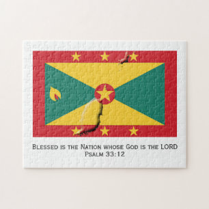 GRENADA Blessed Nation GRENADIAN FLAG Jigsaw Puzzle