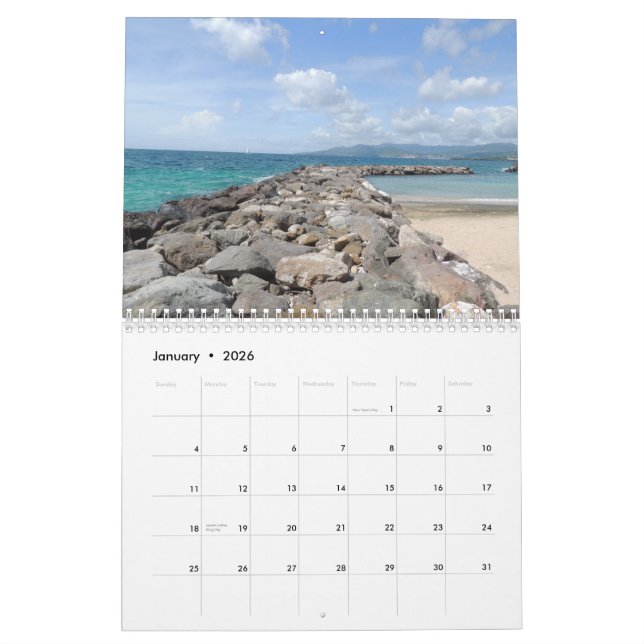 Grenada Caribbean Calendar (Jan 2026)