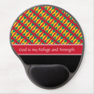 GRENADA CARRIACOU God Refuge Strength Christian Gel Mouse Pad