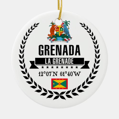 Grenada Ceramic Ornament