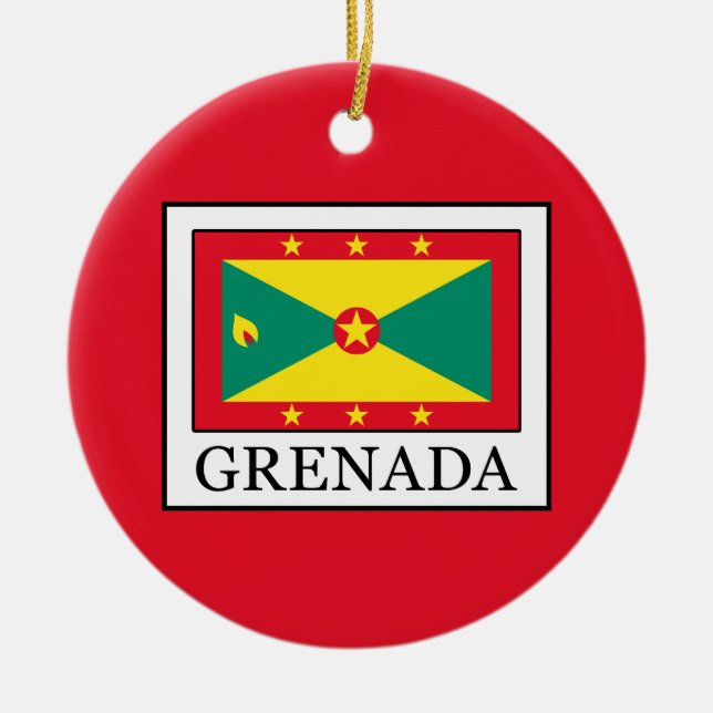 Grenada Ceramic Ornament (Front)
