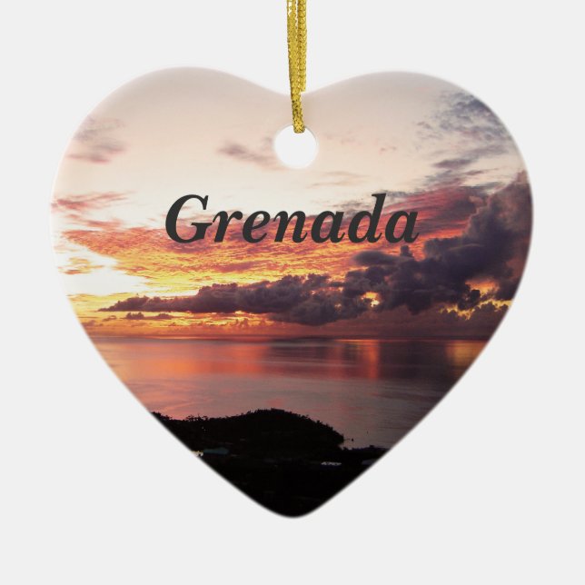 Grenada Ceramic Ornament (Front)