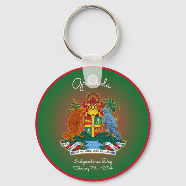 Grenada Coat of Arms Keychain (Front)