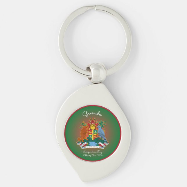 Grenada Coat of Arms Keychain (Front)