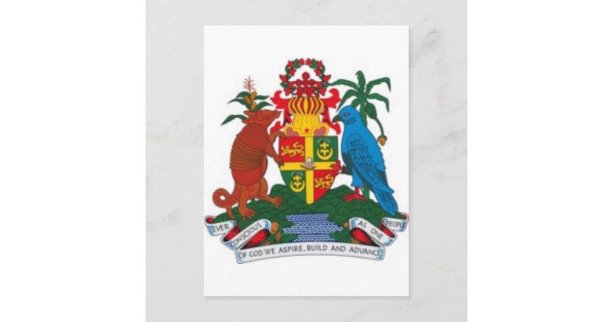Grenada coat of arms postcard