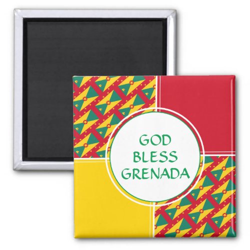 GRENADA Custom Patriotic GOD BLESS Fridge Magnet