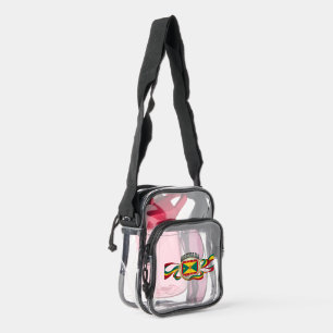 Grenada Emblem Caribbean Pride Fan Gear Clear Crossbody Bag