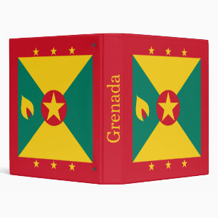 Grenada Flag 3 Ring Binder