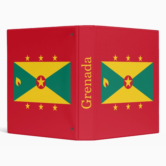 Grenada Flag 3 Ring Binder (Background)