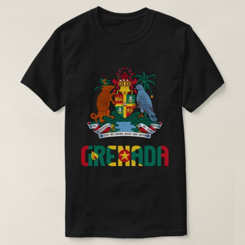 Grenada Flag and Coat Of Arms Patriotic T_Shirt
