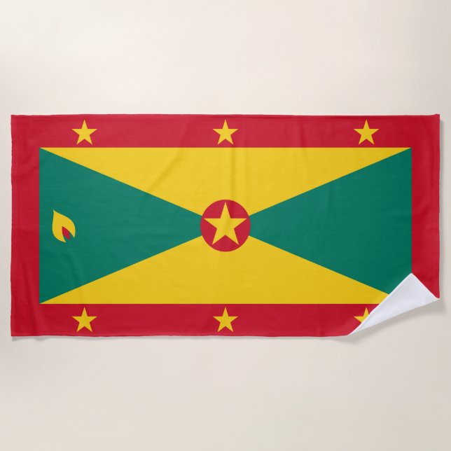 Grenada flag beach towel (Front)