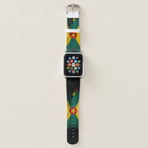 Grenada flag brush stroke, national flag apple watch band
