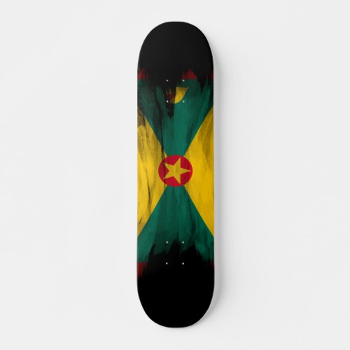 Grenada flag brush stroke national flag skateboard