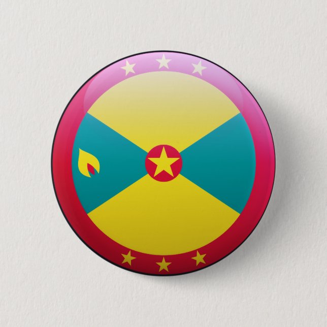 Grenada Flag Button (Front)