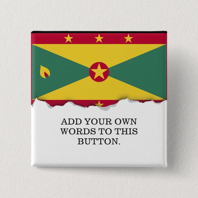 Grenada Flag Button (Front)