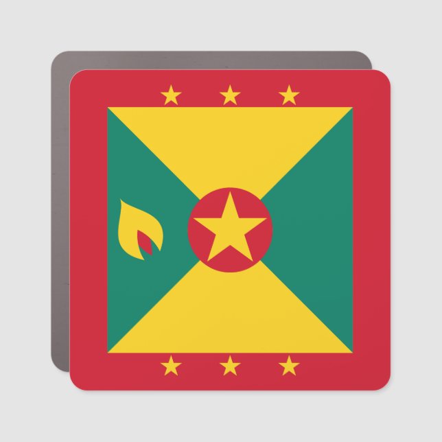 Grenada Flag Car Magnet (Front)