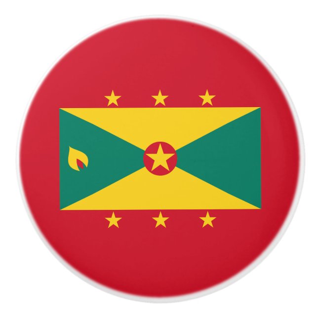 Grenada Flag Ceramic Knob (Front)