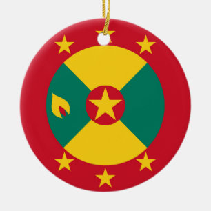 Grenada flag ceramic ornament