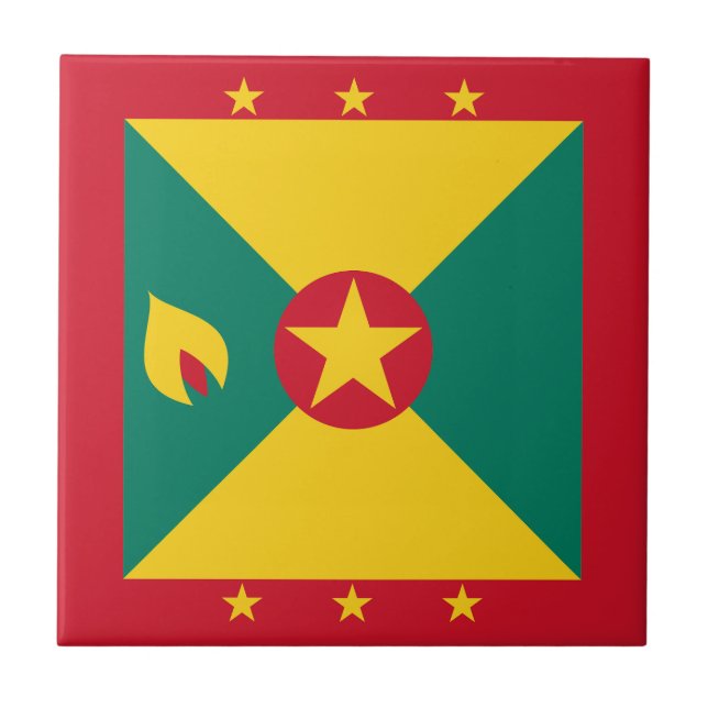 Grenada Flag Ceramic Tile (Front)