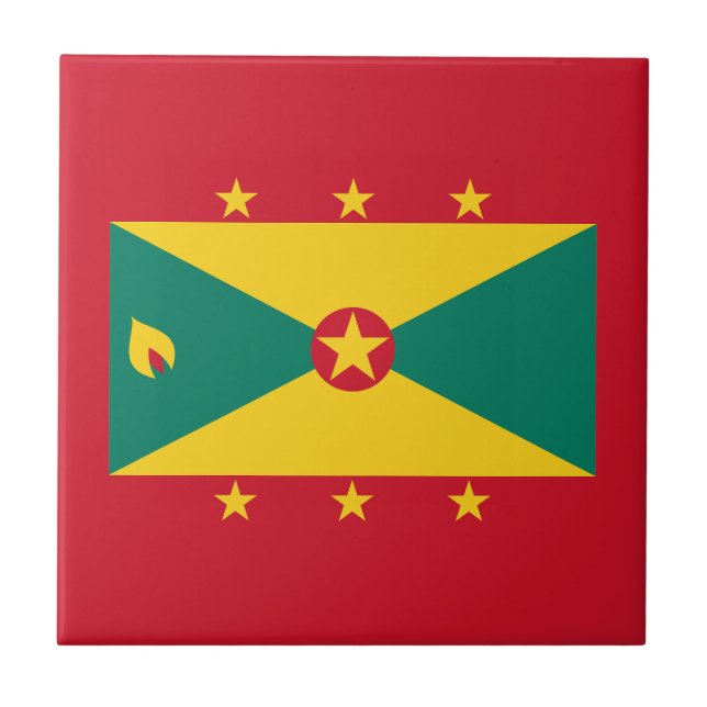 Grenada Flag Ceramic Tile (Front)