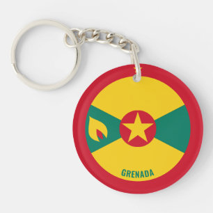 Grenada Flag Charming Patriotic Keychain