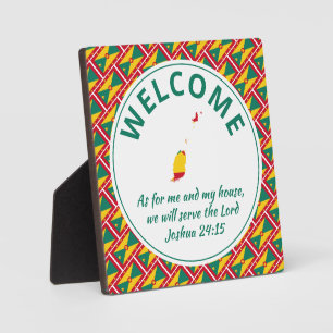 GRENADA FLAG Christian Welcome Plaque
