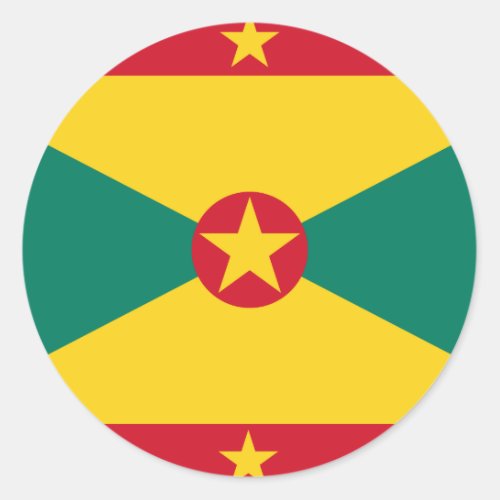 Grenada Flag Classic Round Sticker