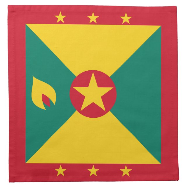 Grenada Flag Cloth Napkin (Front)