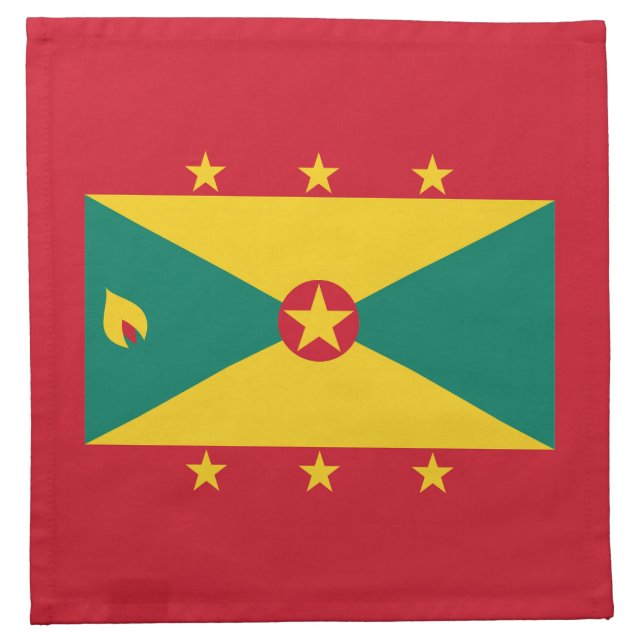 Grenada Flag Cloth Napkin (Front)