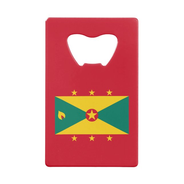 Grenada Flag Credit Card Bottle Opener (Front)