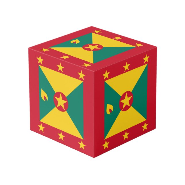 Grenada flag cube (Front Angled)