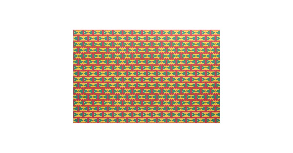 Grenada Flag Fabric | Zazzle