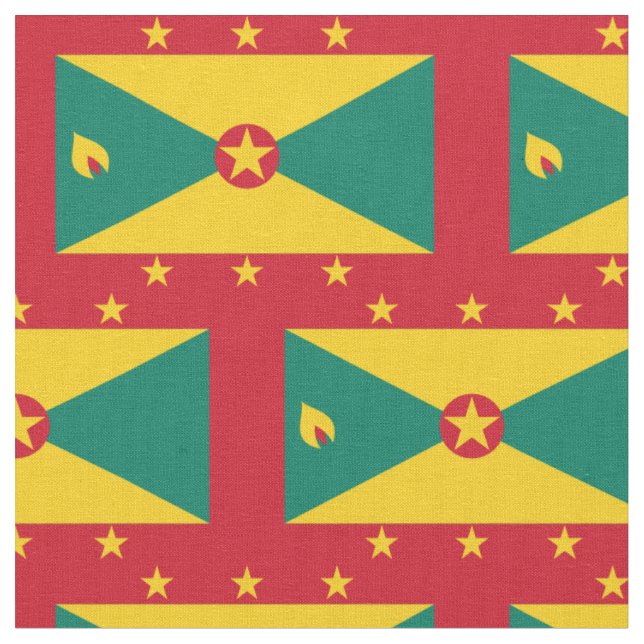 Grenada Flag Fabric (Close Up)