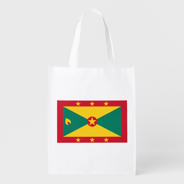 Grenada Flag Grocery Bag (Front)