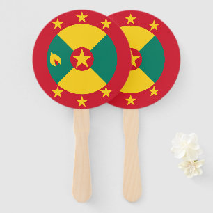 Grenada flag hand fan