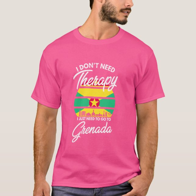 Grenada Flag I Vacation Grenada T-Shirt (Front)